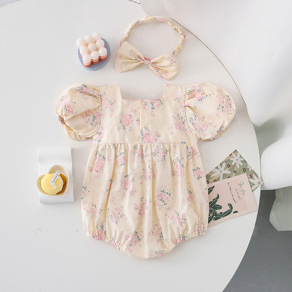 Children's Dress with Flower Bow