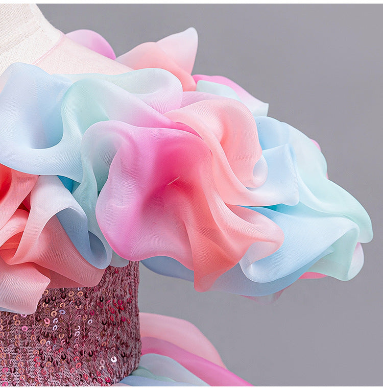 Colors Puffy Children's Party Dress