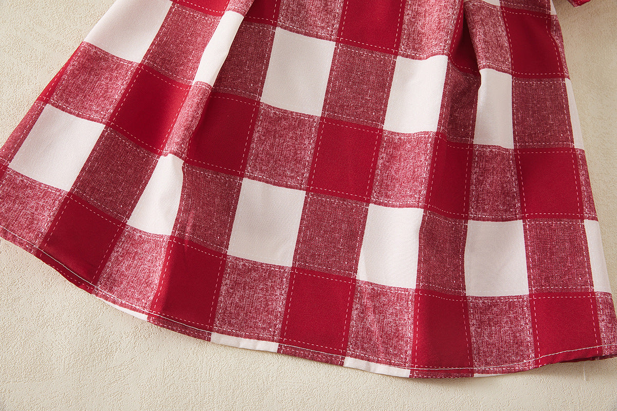 Children's Cherry Plaid Dress