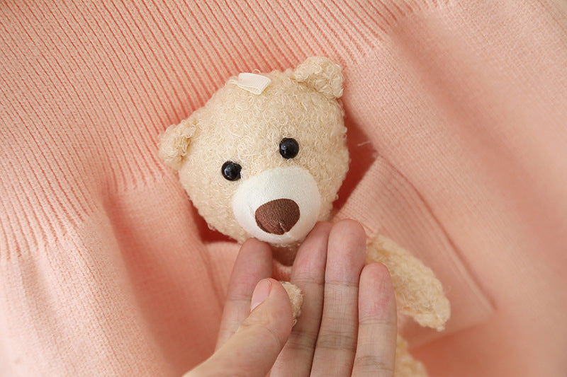Teddy Bear Collar Knit Dress