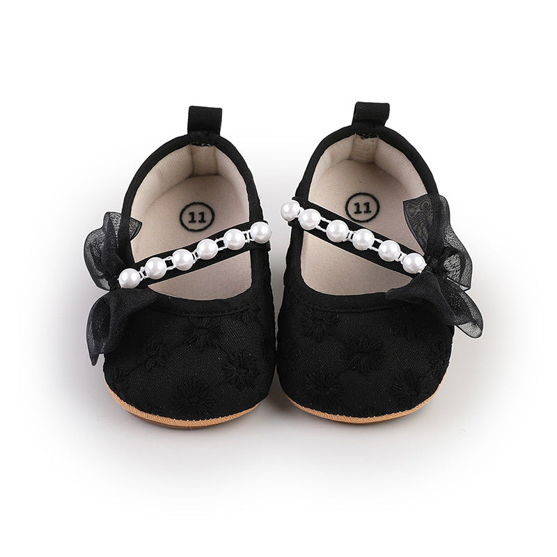 Girls' Pearl and Flower Shoes