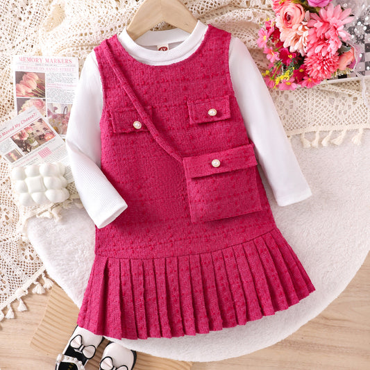 Pink Girls' Dress Set