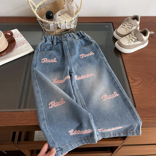 Girls' Wide-Leg Jeans