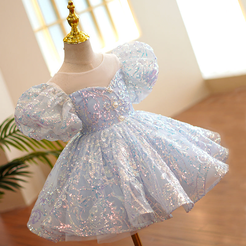 Vestido de fiesta infantil brillante