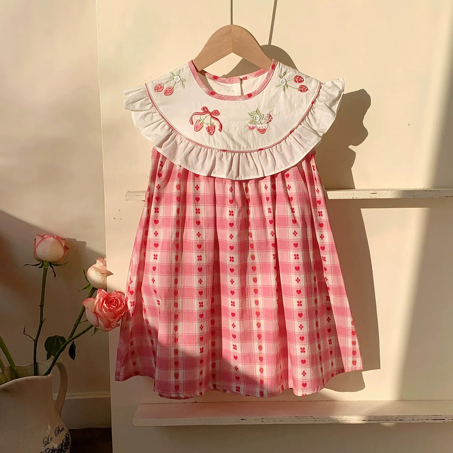 Children's Summer Dress Strawberries