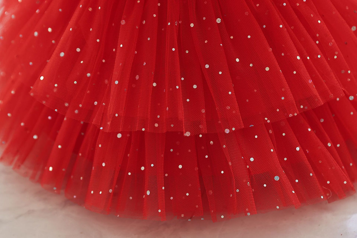 Shiny Tulle Layered Party Dress
