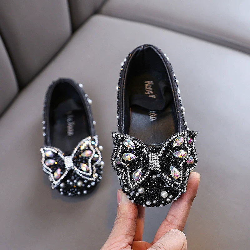 Shiny Bow Girls' Shoes
