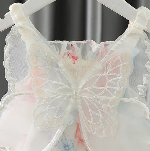 Body Floral con Alas de Mariposa para Niños