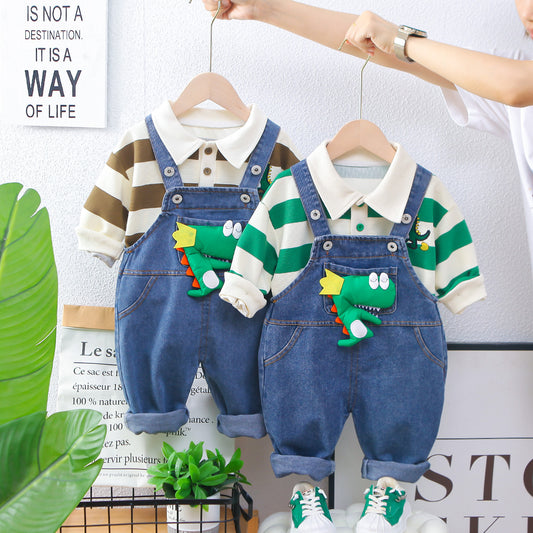 Children's Jeans Alligator Dungarees