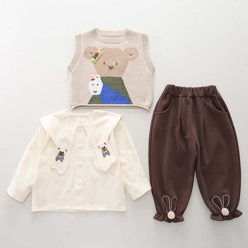 Conjunto Infantil Inverno Ursinho 3 قطع