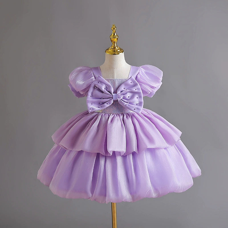 Puffy Bow Party Dress