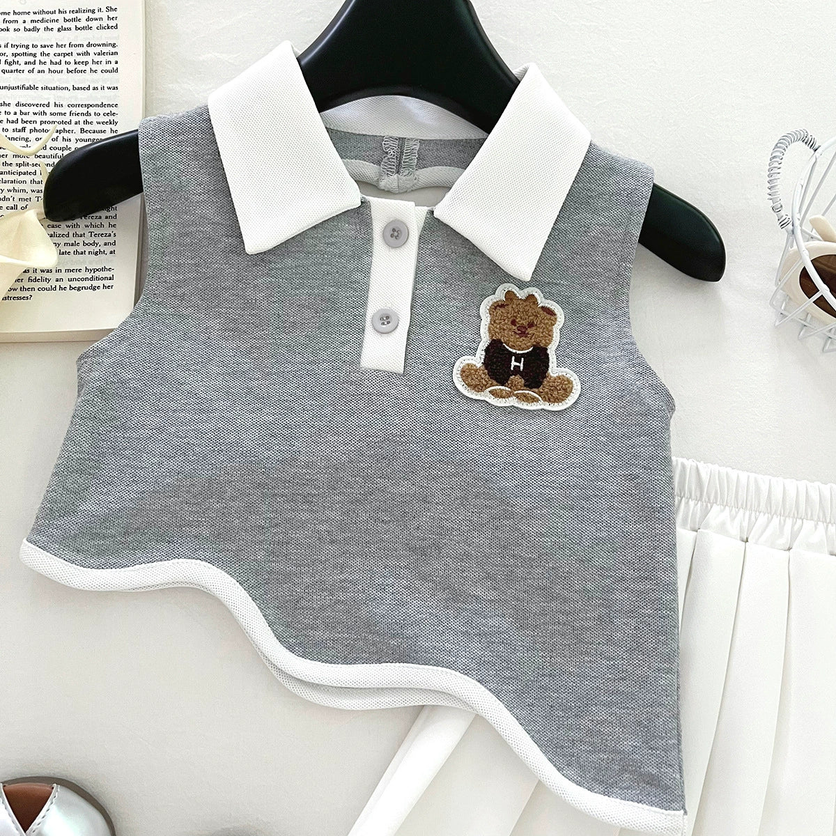 Girls' Teddy Bear Collar Set