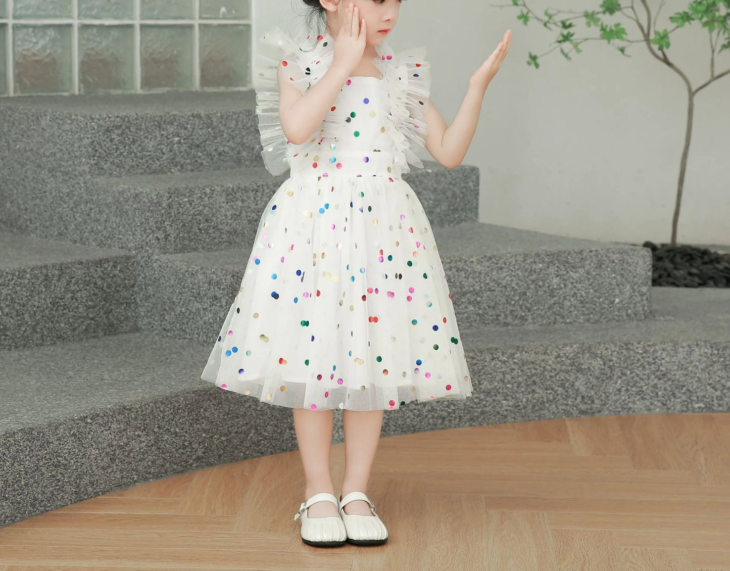 Children's Polka Dot Tulle Dress
