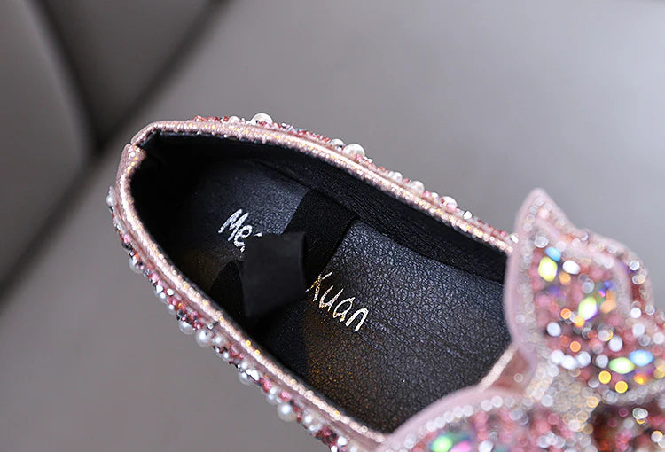 Shiny Bow Girls' Shoes