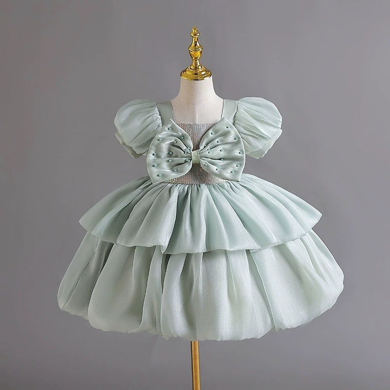 Puffy Bow Party Dress