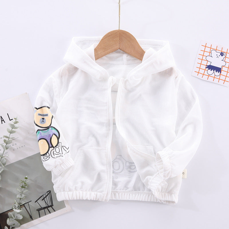 Blusa infantil con cremallera y oso