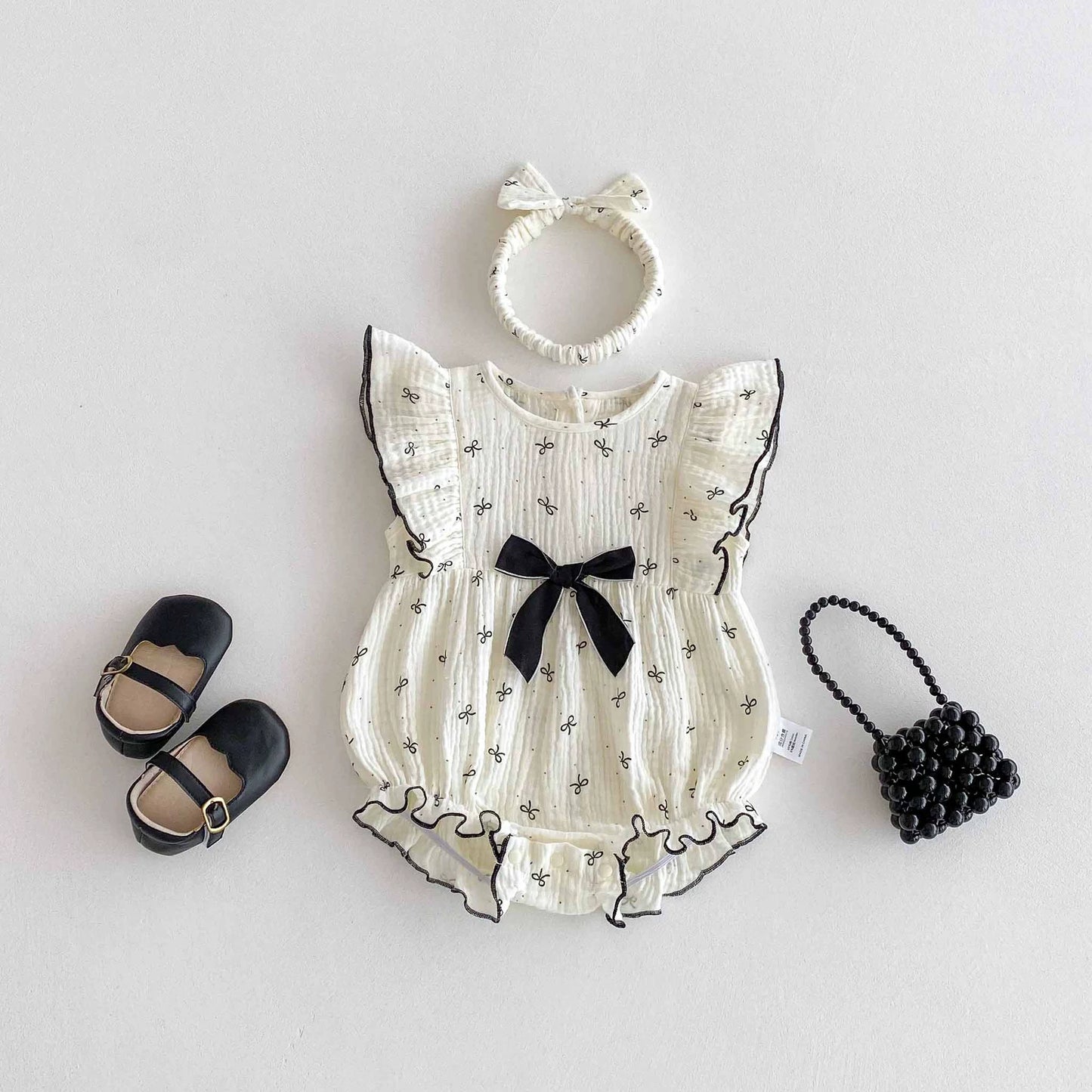Girls' Bow Bodysuit