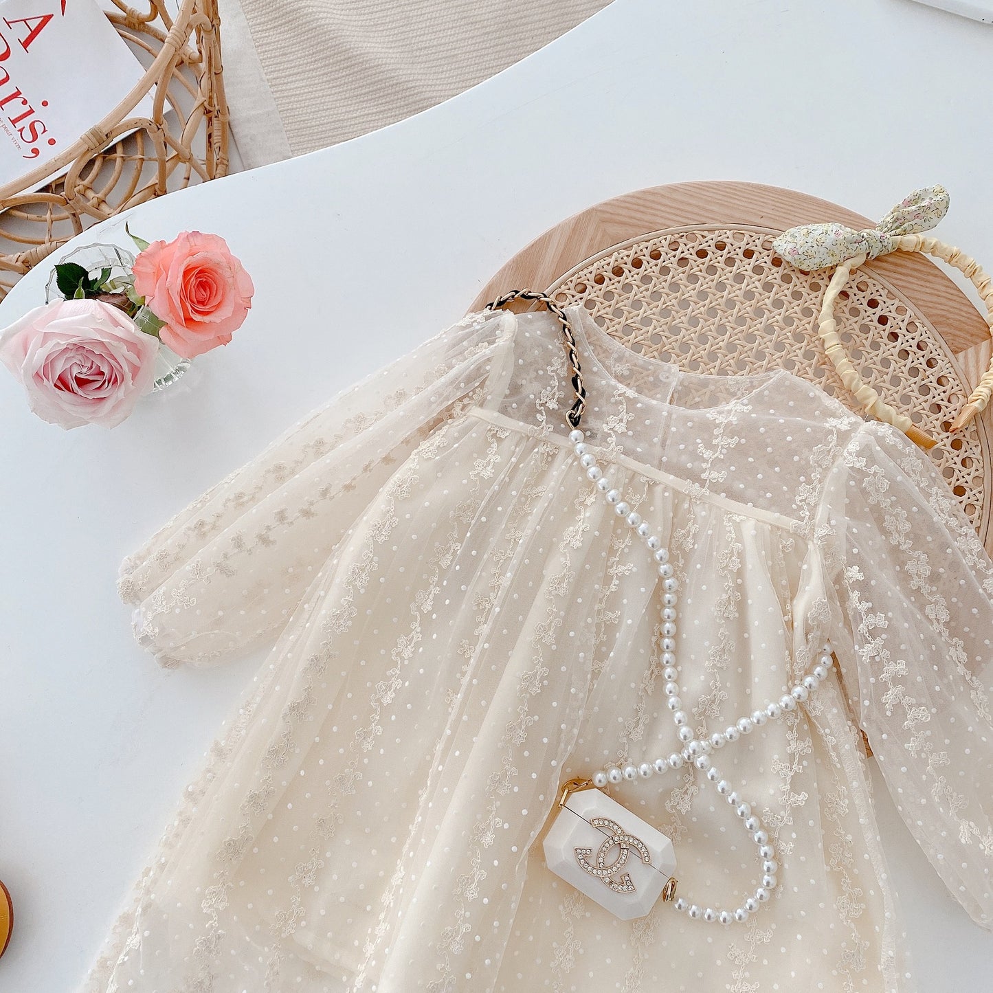 Floral Tulle Children's Dress