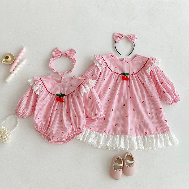 Pink Cherry Children's Bodysuit/Dress