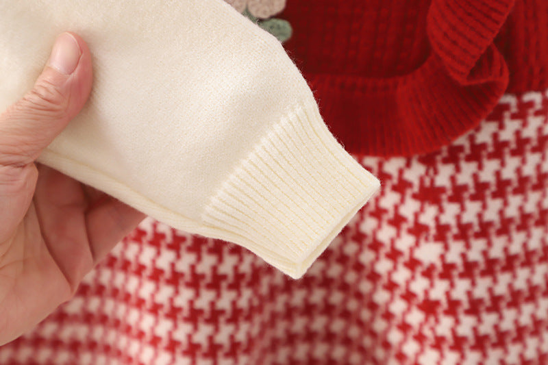Children's Knitted Flower Dress