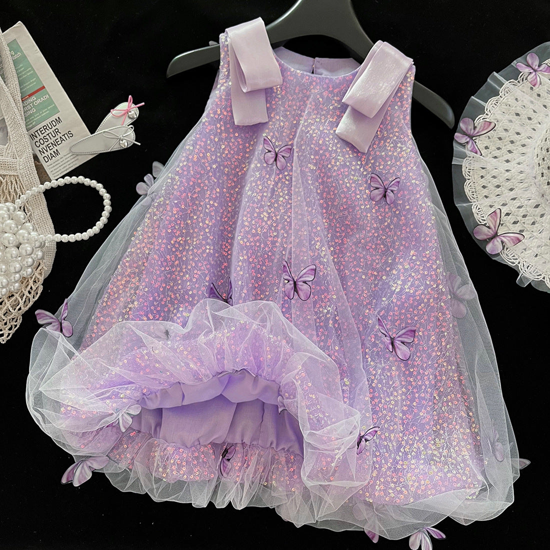 Shiny Butterfly Children's Dress