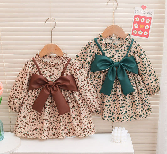 Floral and Bow Children's Dress