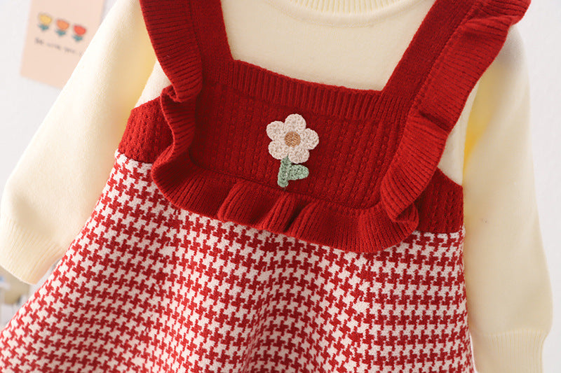 Children's Knitted Flower Dress