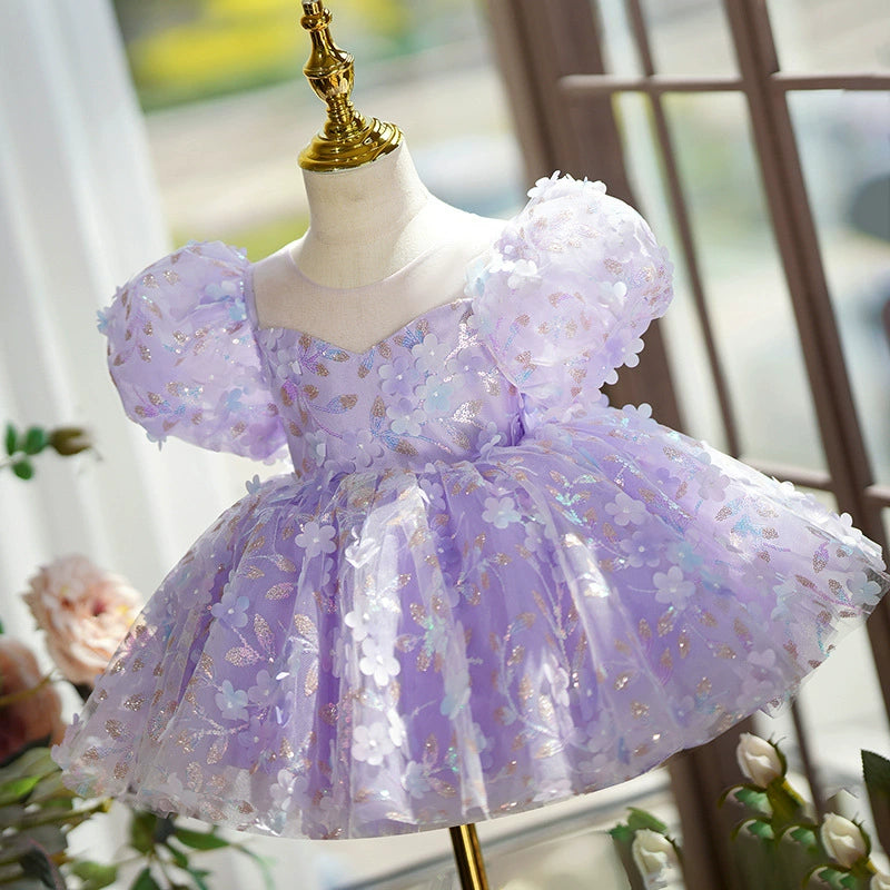 Flower and Bow Party Dress