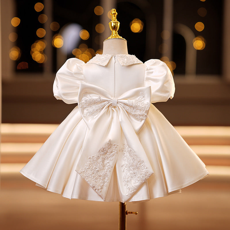 Children's Puff and Collar Party Dress