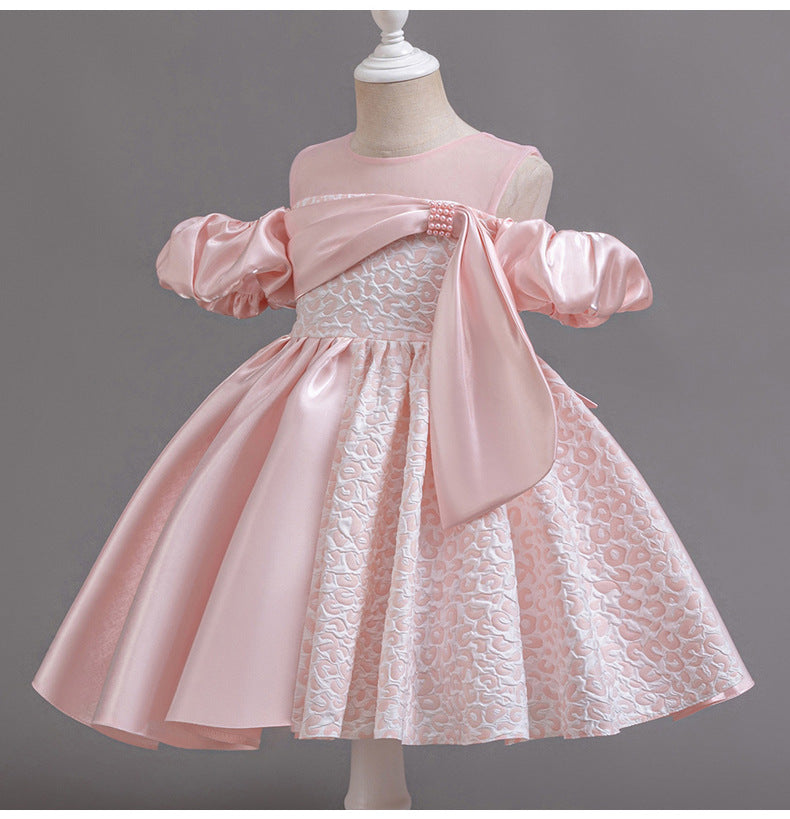 Luxury Children's Party Dress with Drop Sleeves