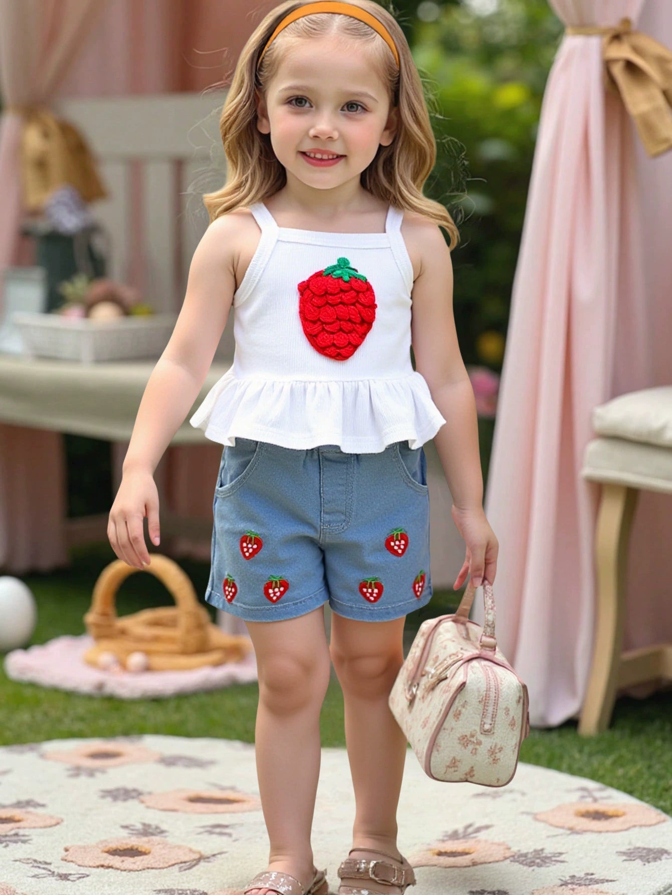 Girls' Summer Strawberry Children's Set