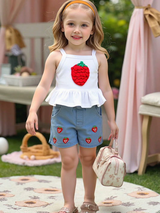 Girls' Summer Strawberry Children's Set