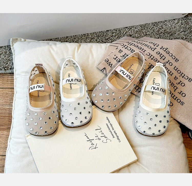 Girls' Shoes with Rhinestones