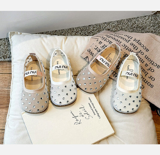Girls' Shoes with Rhinestones