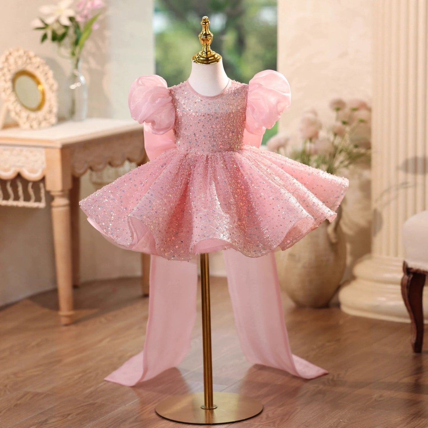 Sparkly Party Dress with Bow