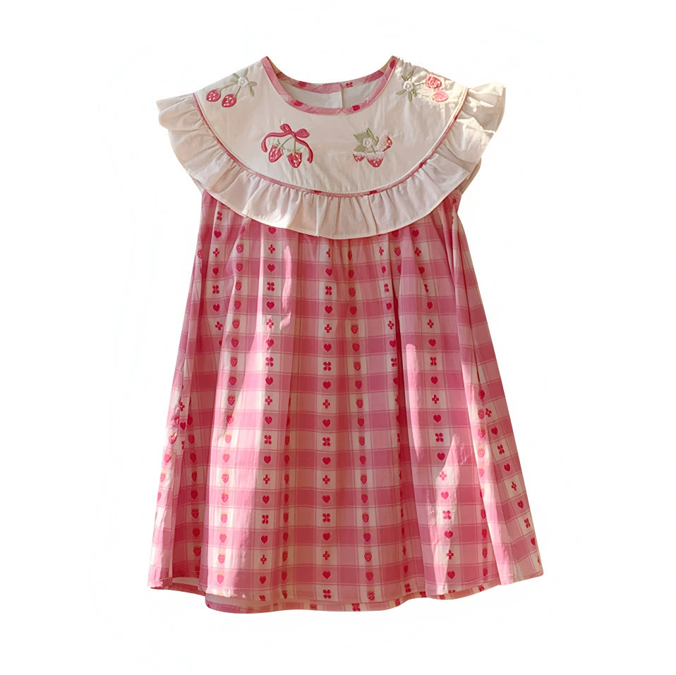 Children's Summer Dress Strawberries