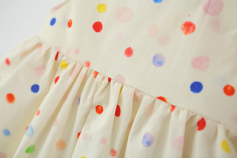 Colorful Polka Dot Children's Dress