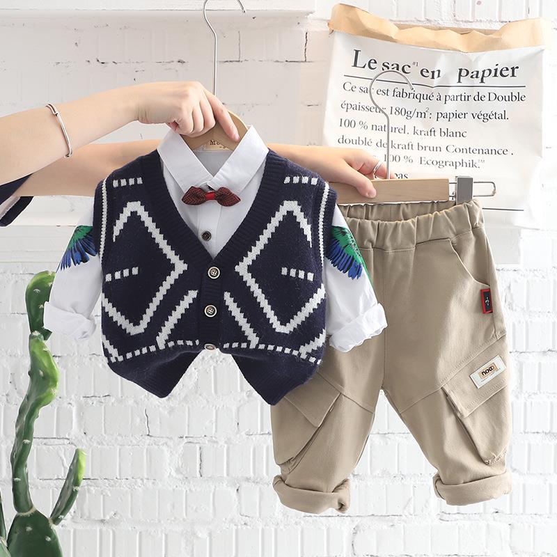 Children's Set 3 Pieces Knitted Tie