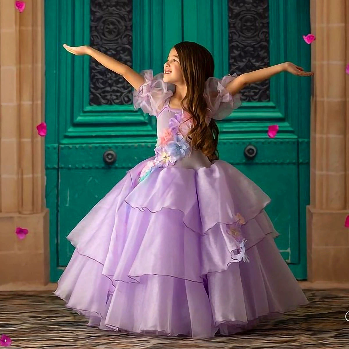 Flowers Children's Party Dress