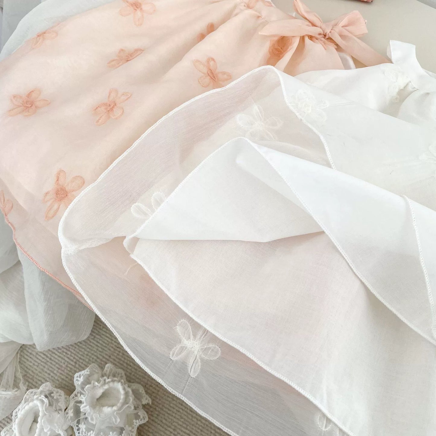 Children's Tulle Dress with Little Flowers