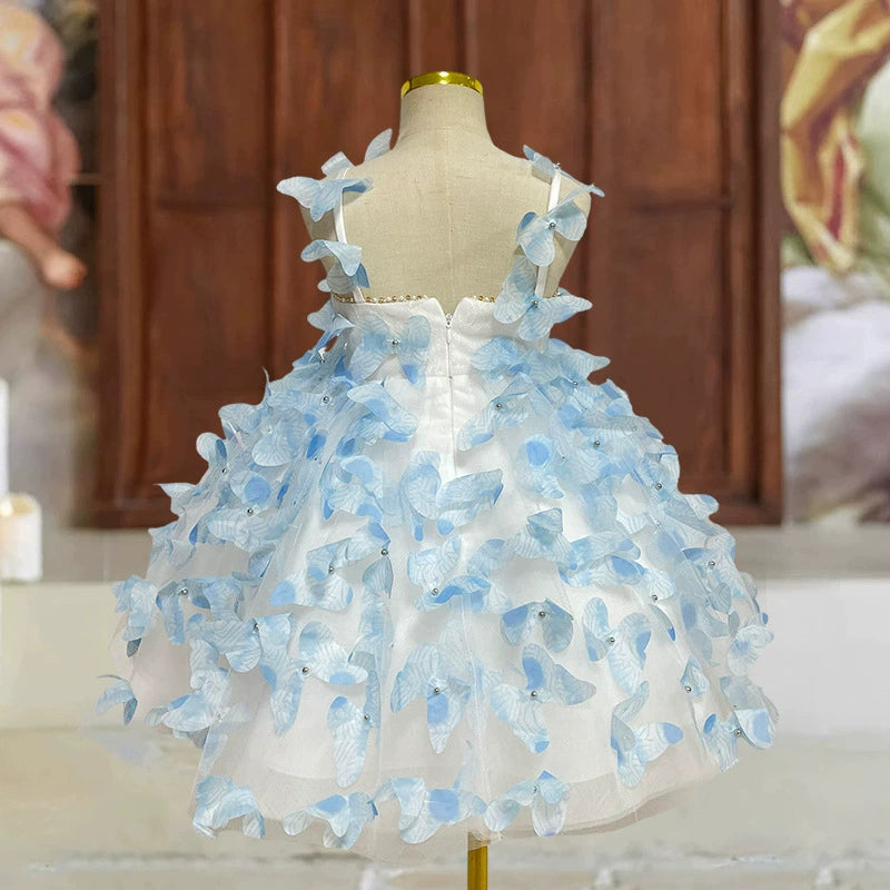 3D Butterfly Children's Party Dress