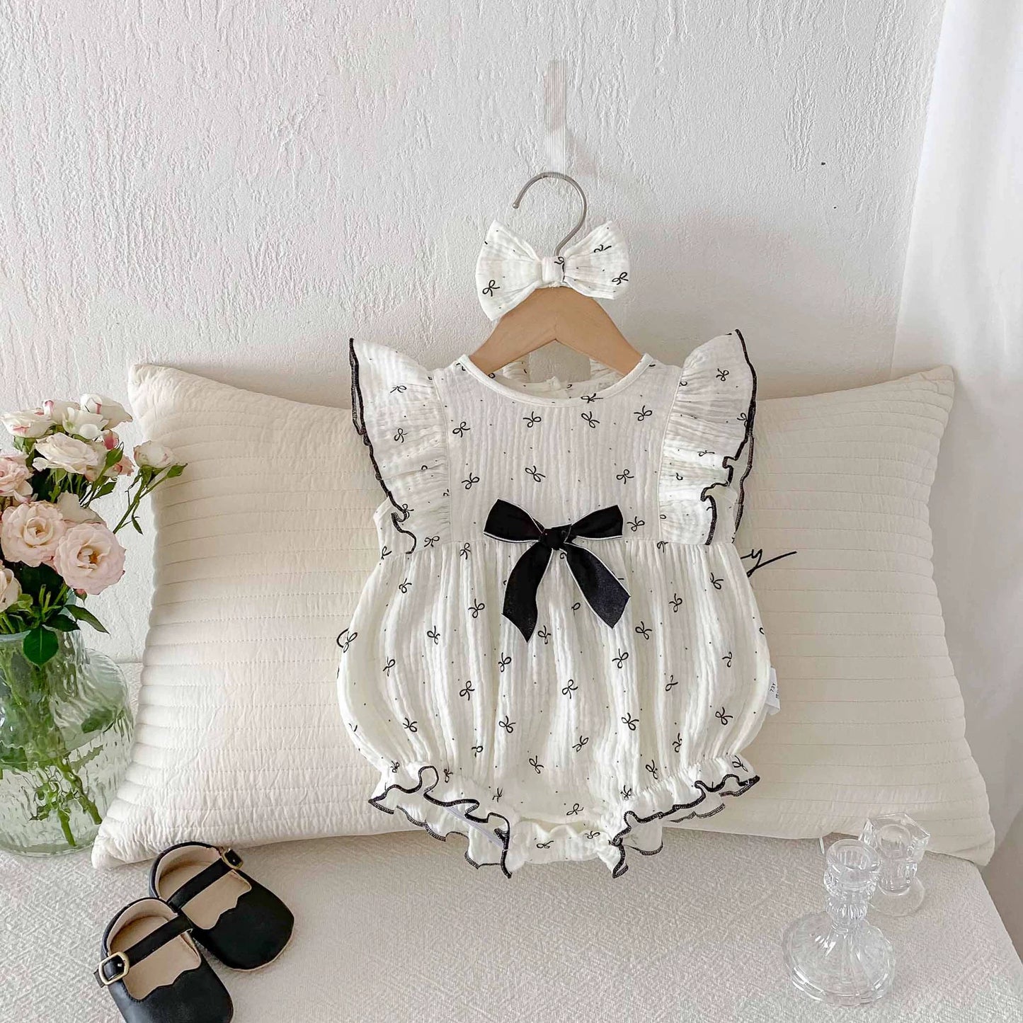 Girls' Bow Bodysuit