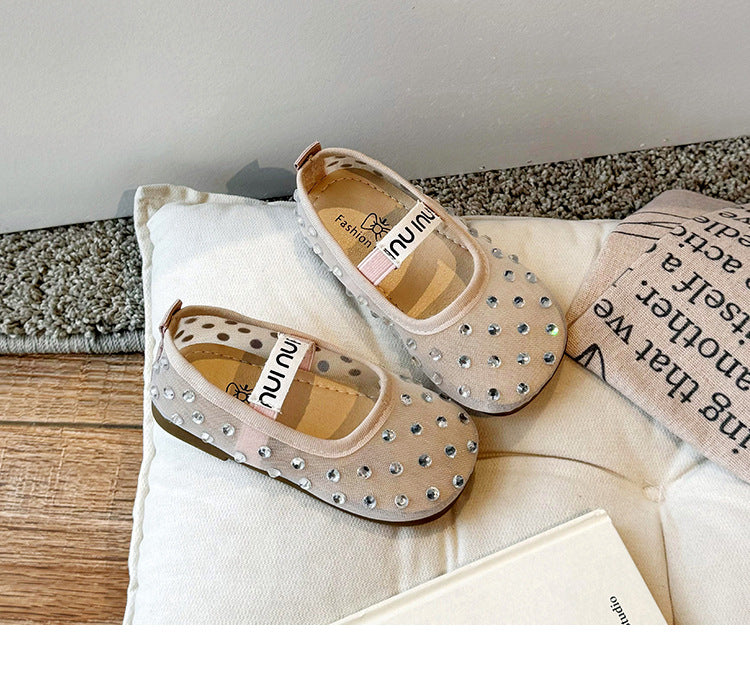 Girls' Shoes with Rhinestones