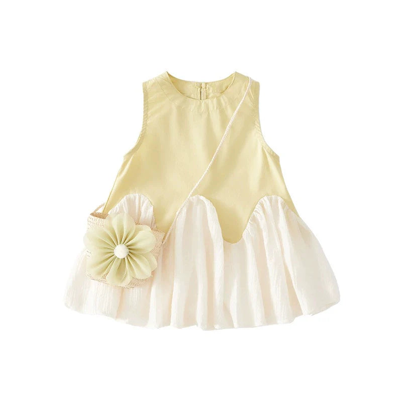 Children's Summer Dress + Flower Bag