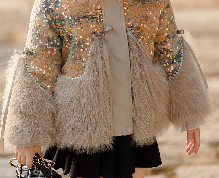 Girls' Glitter Bunny Coat