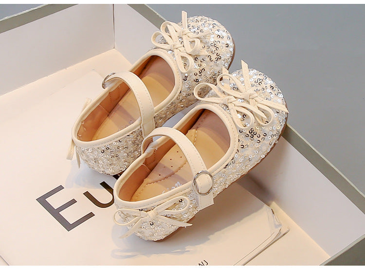 Children's Shoes with Glitter and Bows
