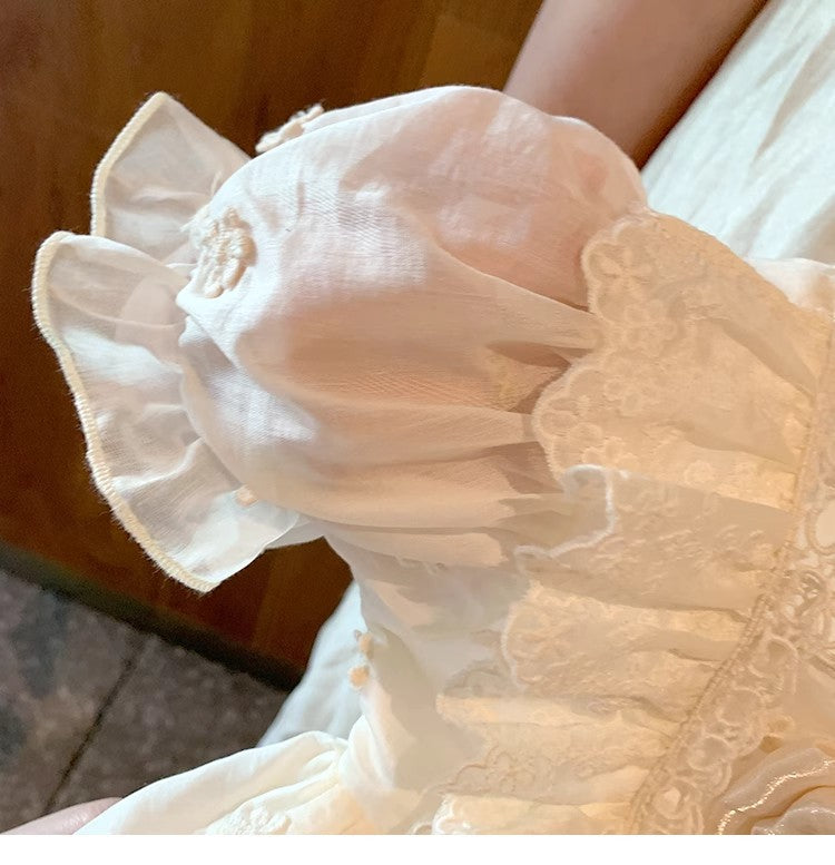 Girls' Eyelet Dress with Bow