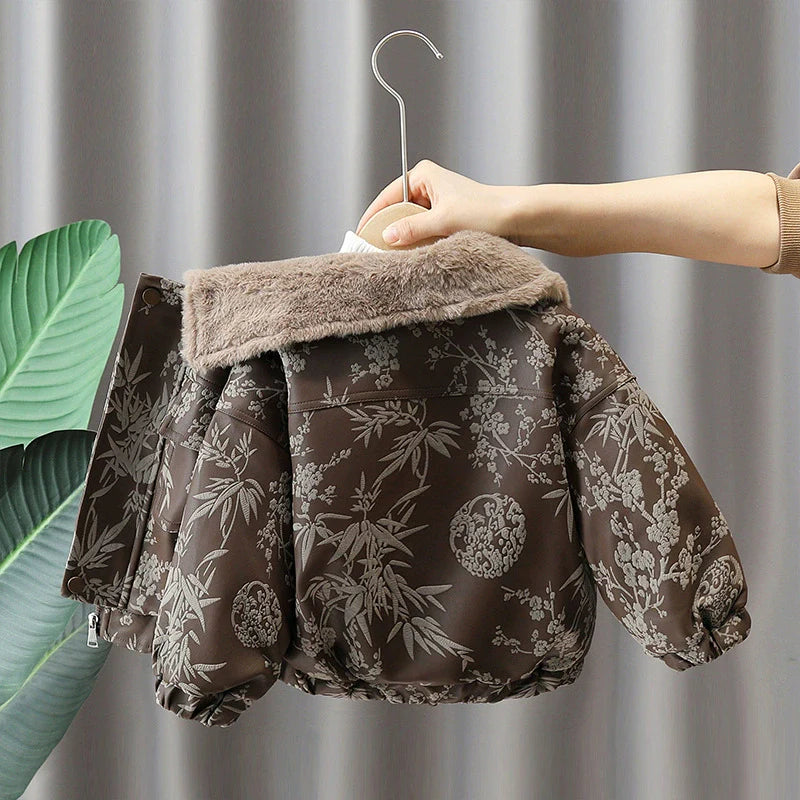 Plush Floral Children's Jacket