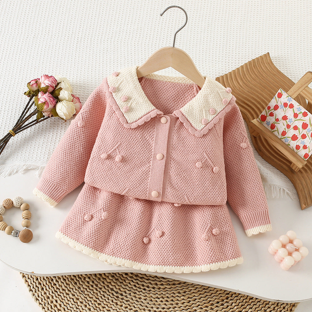 Conjunto de invierno arcoíris para niñas