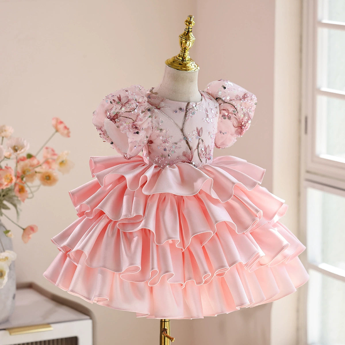 Puffy Sparkly Layered Party Dress